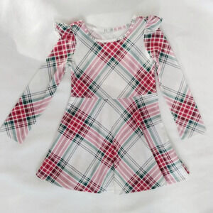 The childrens place plaid Toddler girl Christmas dress NWT